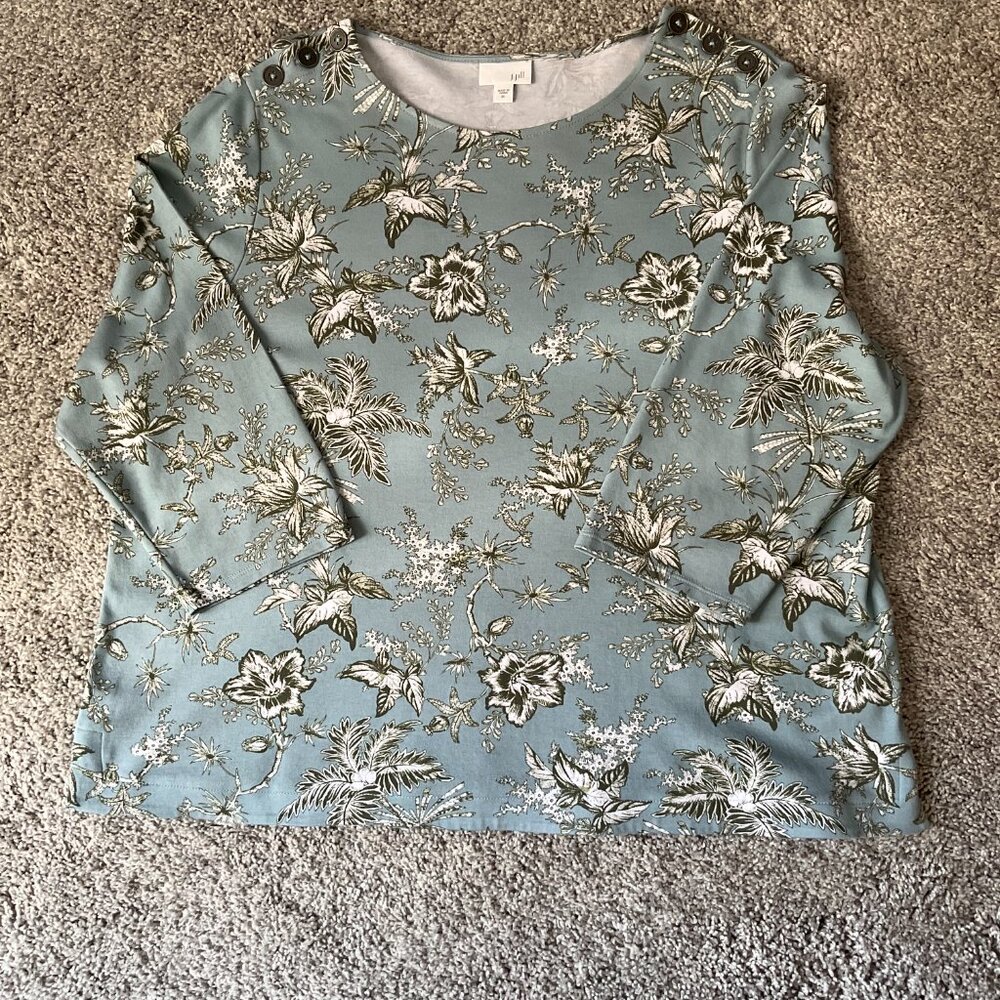 J Jill Women's 3/4 Sleeve Cotton Blend Super Soft Tee - Size XL - Picture 6 of 6
